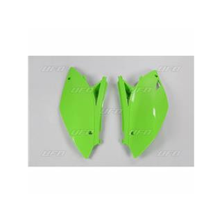 Plaques latérales UFO vert kx Kawasaki kx250f | Oxmoto