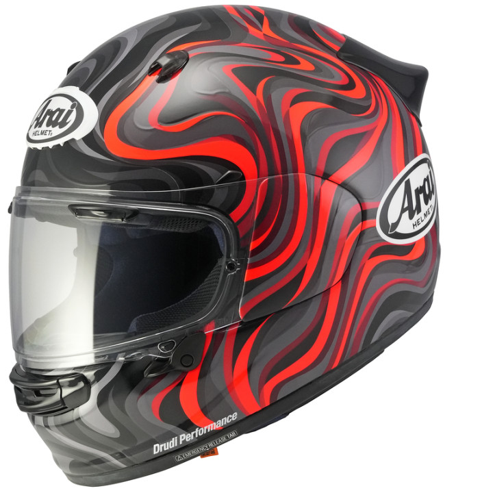 Casque Arai QUANTIC SWIRL - rouge | Oxmoto