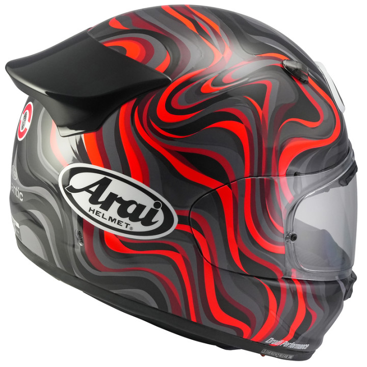 Casque Arai QUANTIC SWIRL - rouge | Oxmoto