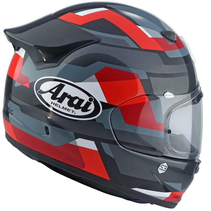 Casque Arai QUANTIC Abstract - rouge | Oxmoto