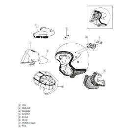Coussin joue SZ-LIGHT Arai casque jet clair | Oxmoto