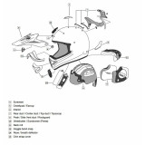Coiffe Arai Penta Pro 7mm taille L casque off road | Oxmoto
