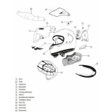 Coiffe CHASER-X Arai casque intégral | Oxmoto