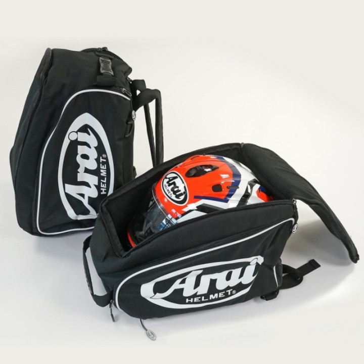 Sac à dos pour casque en textile Arai - Noir | Oxmoto