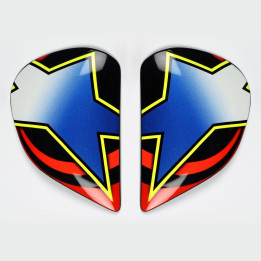 Platine écran Arai SAJ Edwards Blue/Red | Oxmoto