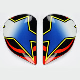 Platine écran Arai SAJ Edwards Blue/Red | Oxmoto