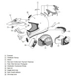 Plaque visière Arai TX3/4 Frost Tint casque off road