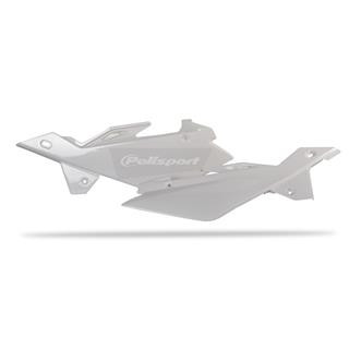 Plaques latérales Polisport blanc Husqvarna | Oxmoto
