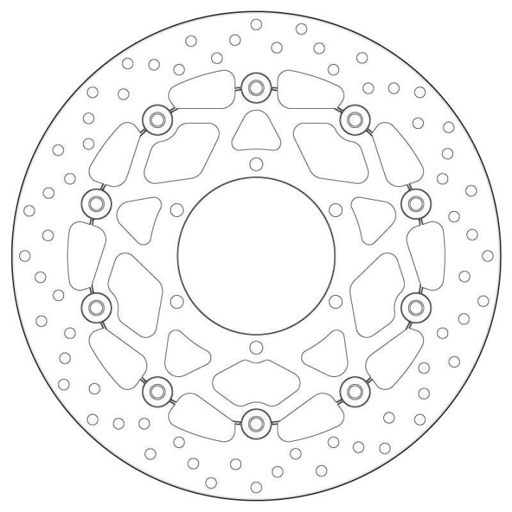 Disque de frein Brembo Serie Oro rond flottant 78B40884