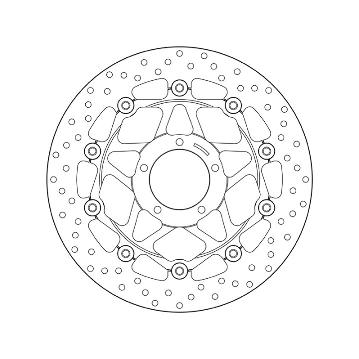 Disque de frein Brembo Serie Oro rond flottant 78B40880