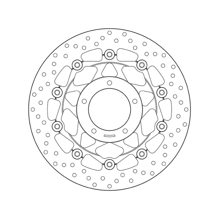 Disque de frein Brembo Serie Oro rond flottant 78B40868
