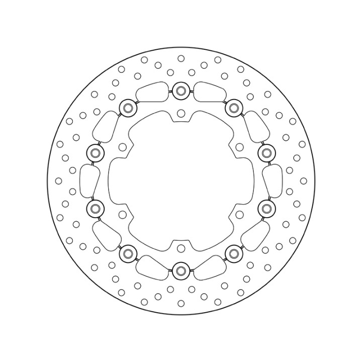 Disque de frein Brembo Serie Oro rond flottant 78B40843