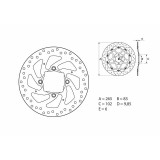 Disque de frein Brembo Serie Oro rond fixe 68B407H2 | Oxmoto