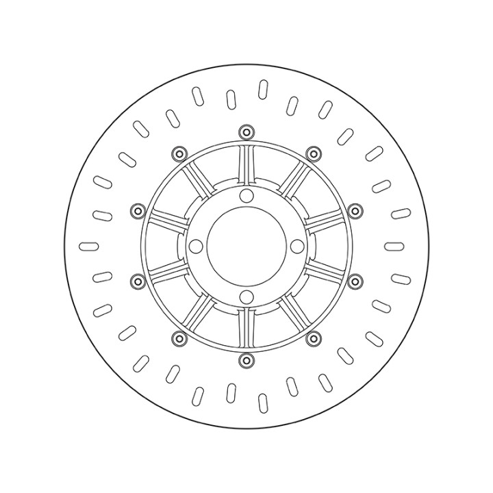 Disque de frein Brembo Serie Oro rond fixe 68B407D2 | Oxmoto