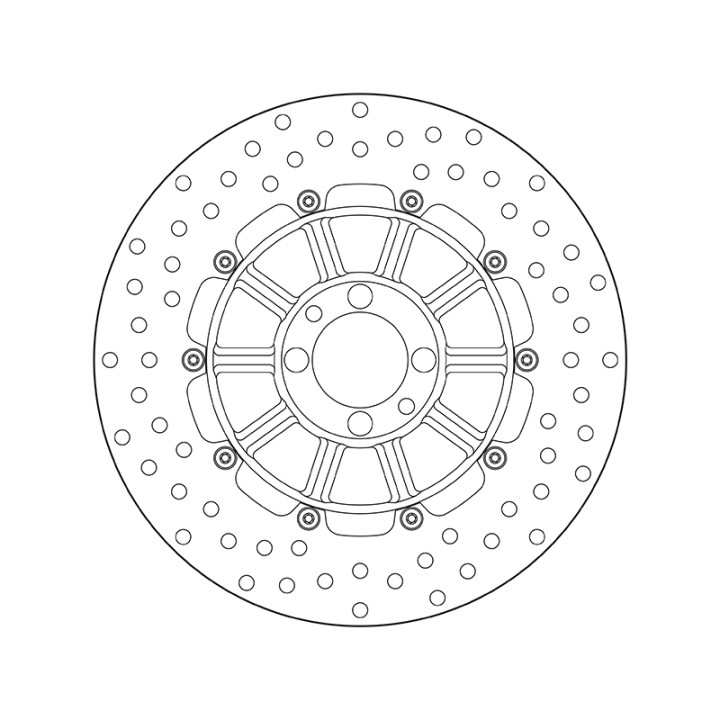 Disque de frein Brembo Serie Oro rond fixe 68B407D3 | Oxmoto