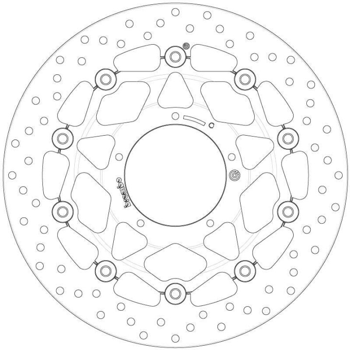 Disque de frein Brembo Serie Oro rond flottant 78B408B7