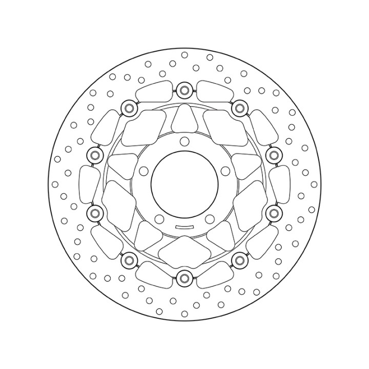 Disque de frein Brembo Serie Oro rond flottant 78B40881