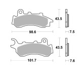 Plaquettes de frein Brembo Scooter métal fritté - 07118XS
