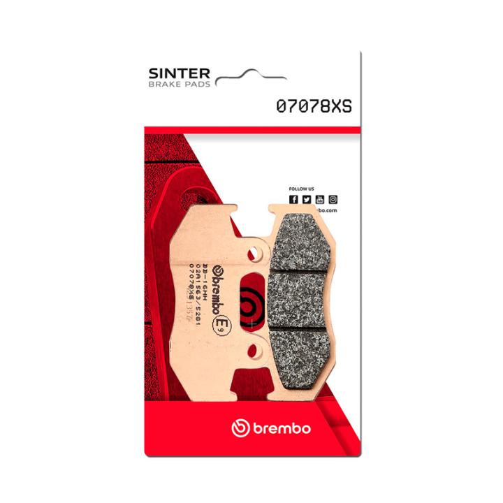 Plaquettes de frein Brembo Scooter métal fritté - 07078XS