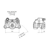 Etrier de frein arrière Brembo Ø34mm titane | Oxmoto