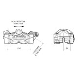 Etrier de frein avant droit Brembo M50 titane Ø30mm | Oxmoto