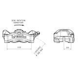Etrier de frein avant gauche Brembo Stylema noir | Oxmoto