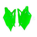 Plaques latérales UFO vert fluo Kawasaki kx450f | Oxmoto