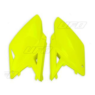Plaques latérales UFO jaune fluo Suzuki rm-z250 | Oxmoto