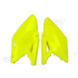 Plaques latérales UFO jaune fluo Suzuki rm-z450 | Oxmoto
