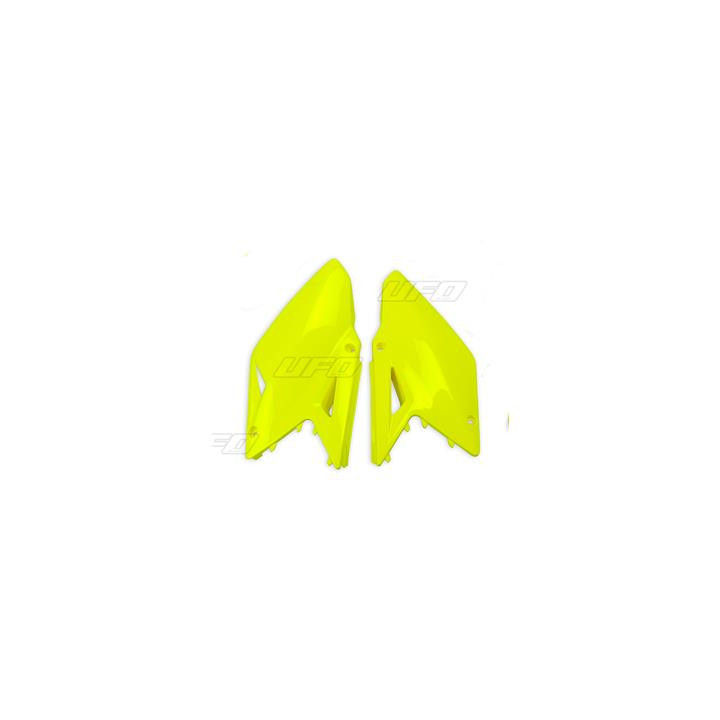 Plaques latérales UFO jaune fluo Suzuki rm-z450 | Oxmoto