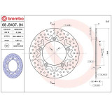 Disque de frein Brembo Série Oro fixe - 68B40794 | Oxmoto