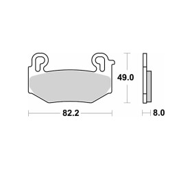Plaquettes de frein Brembo route métal fritté - 07BB42LA