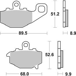 Plaquettes de frein Brembo route métal fritté - 07KA16SP