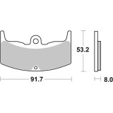 Plaquettes de frein Brembo route carbone céramique - 07HO1406