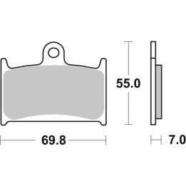 Plaquettes de frein Brembo route métal fritté - 07SU22SA