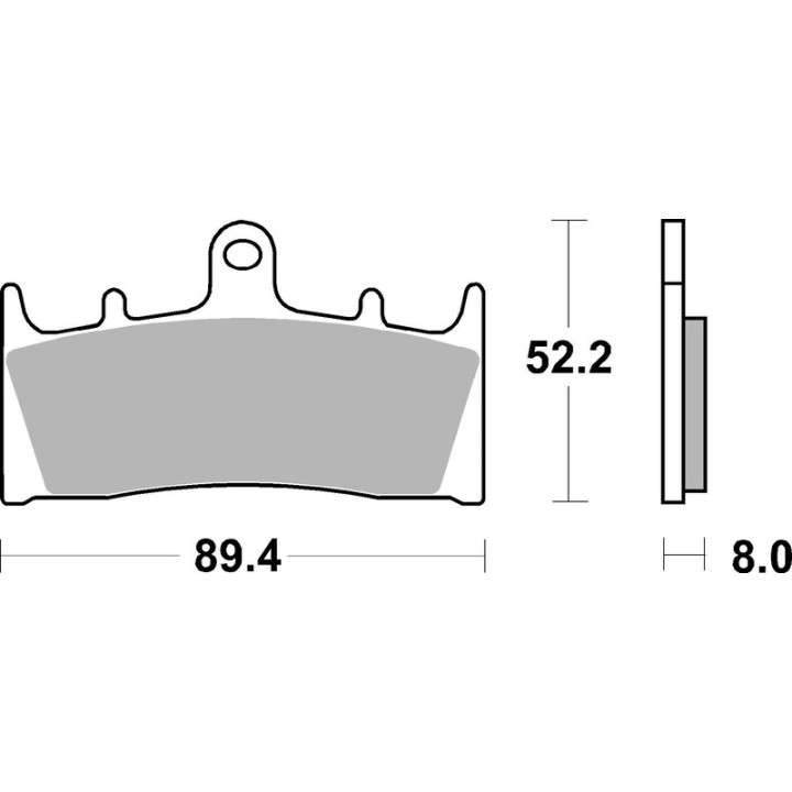 Plaquettes de frein Brembo route métal fritté - 07SU19SA