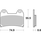 Plaquettes de frein Brembo route carbone céramique - 07BB1907