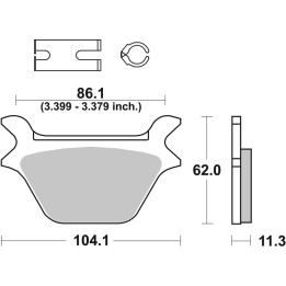 Plaquettes de frein Brembo route carbone céramique - 07HD1011
