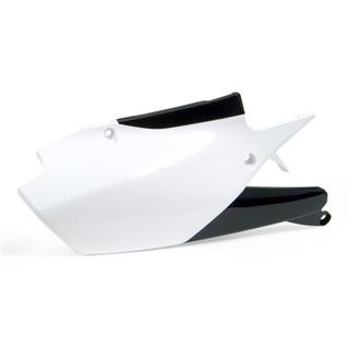 Plaques latérales Racetech blanc/noir | Oxmoto