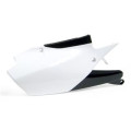 Plaques latérales Racetech blanc/noir | Oxmoto