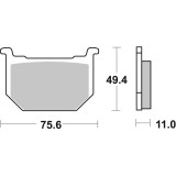 Plaquettes de frein Brembo route carbone céramique - 07SU0312