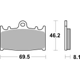 Plaquettes de frein Brembo route métal fritté - 07KA13LA