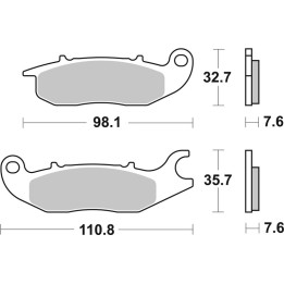 Plaquettes de frein Brembo route carbone céramique - 07HO5606