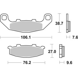 Plaquettes de frein Brembo route métal fritté - 07KA11SA