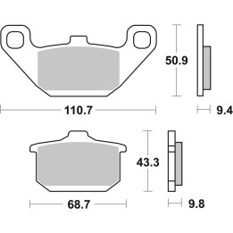Plaquettes de frein Brembo route carbone céramique - 07KA0808