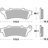 Plaquettes de frein Brembo route métal fritté - 07HO52SP