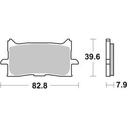 Plaquettes de frein Brembo route métal fritté - 07HO62LA