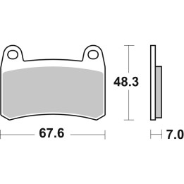 Plaquettes de frein Brembo route métal fritté - 07GR83SA
