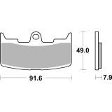 Plaquettes de frein Brembo route métal fritté - 07GR68SA