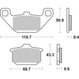 Plaquettes de frein Brembo route métal fritté - 07KA08SA